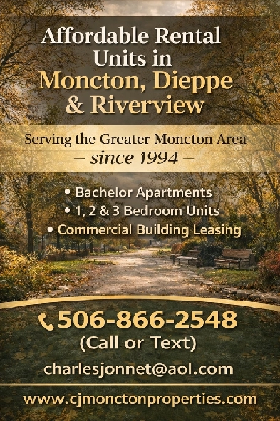 1-Bedroom Apartment for Rent – Downtown Moncton