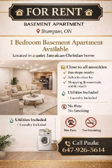 Basement Apt for rent