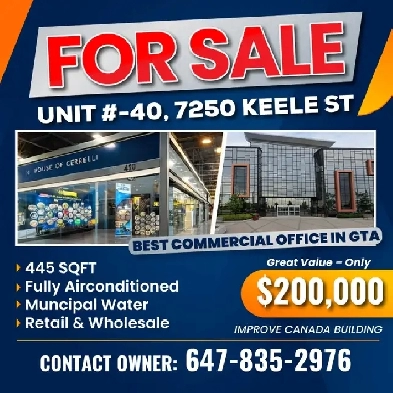 Commercial Unit for Sale in GTA – (Improve Canada Building)