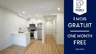 1 MOIS GRATUIT ! Studios rénovés - Occ. Immédiate - HOMA