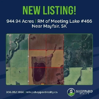 944.94 Acres | RM of Meeting Lake # 466 | Near Mayfair, SK