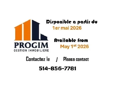 1 CH - 1 SDB - Montréal - $1,550 /mo