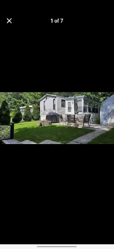 Muskoka trailer/cottage, water lot, 2 docks, shared beach, pool