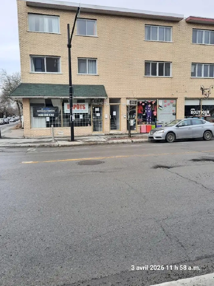 Local commercial chauffé a louer, 1er juin