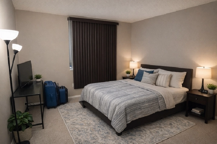 Furnished 1 Bd Condo Downtown -U/G Parking, Internet