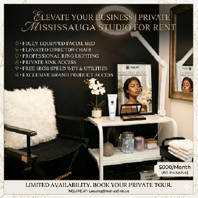 YOUR OWN PRIVATE MISSISSAUGA STUDIO.