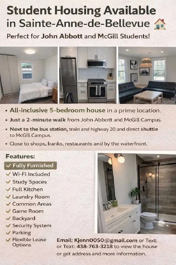 student Housing Available