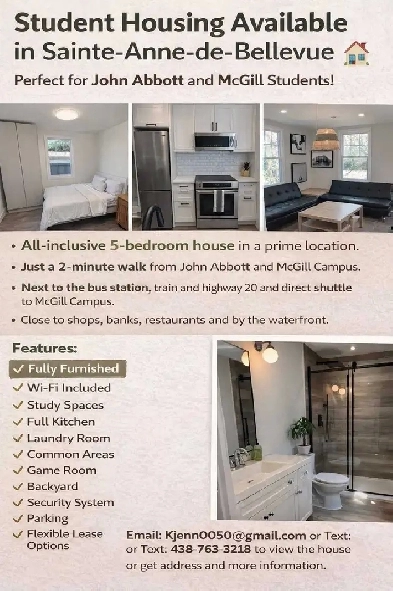 student Housing Available