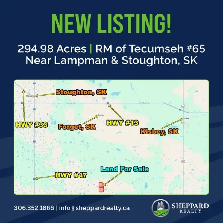 2 Qtrs | RM of Tecumseh #65 | Near Lampman & Stoughton, SK
