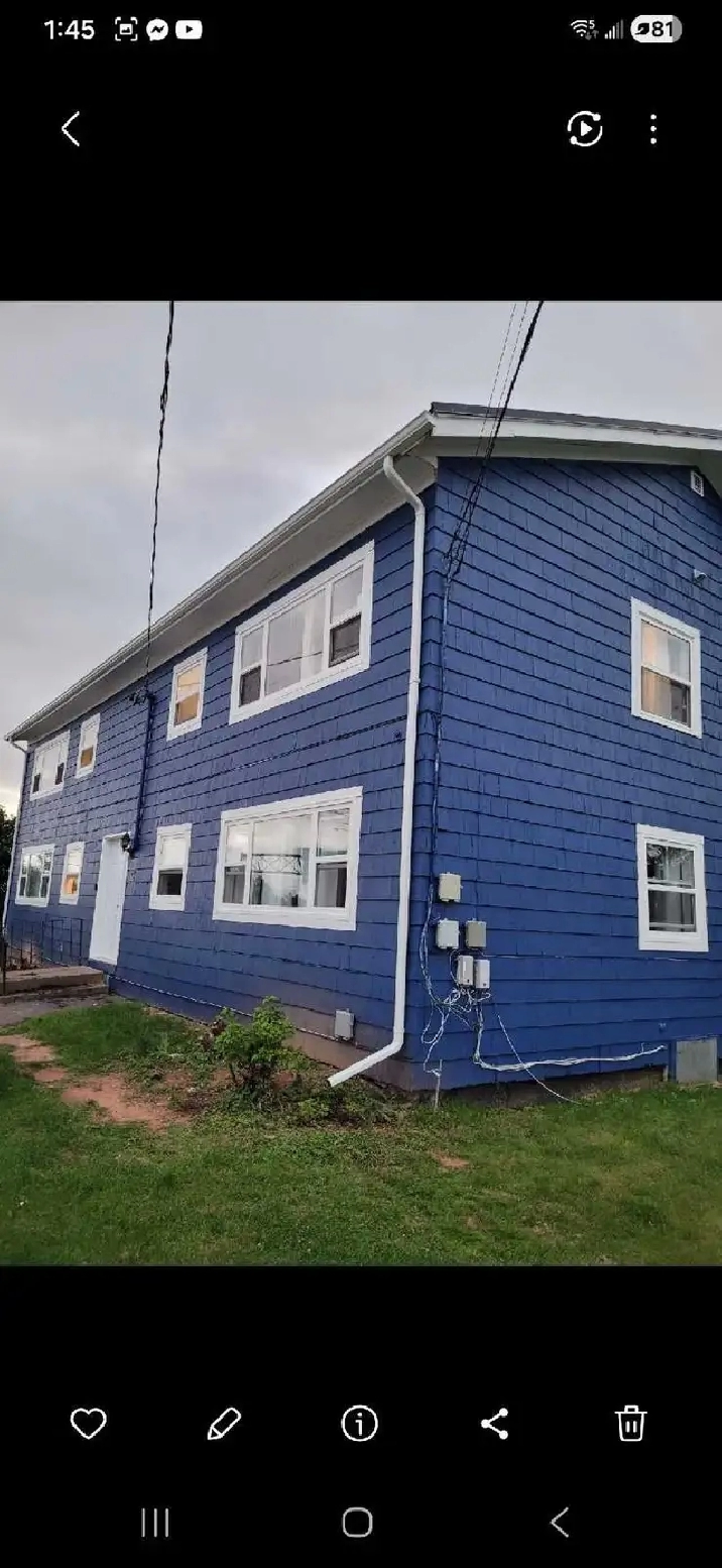 Two bedroom unheated partially furnished apt