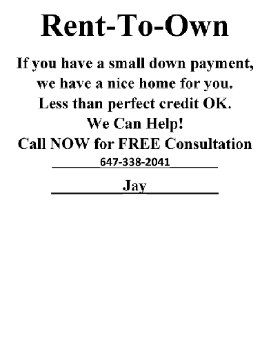 Why to Rent when you can OWN?