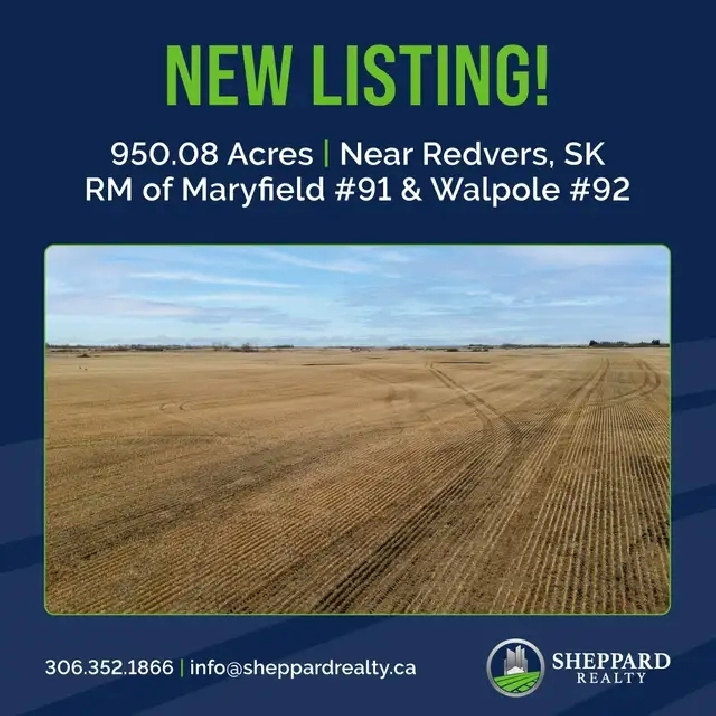 950.08 Acres | Fairlight & Redvers, SK Area