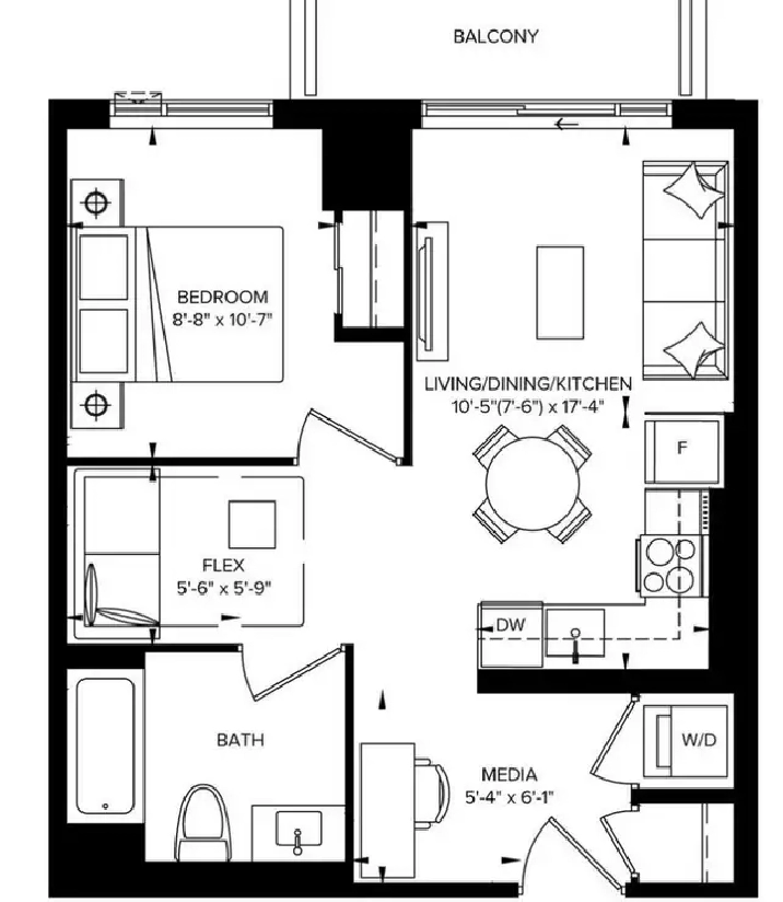 New Luxury Condo 1 plus den - Rental-Vaughan, Border of Toronto