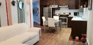 Appartement 3 1/2, style CONDO, Chauffé, Éclairé, meublé