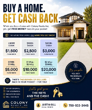 BUY A HOME. GET CASH BACK. EDMONTON