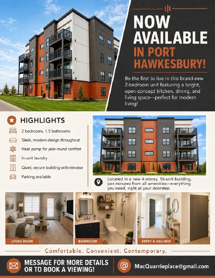 Brand new 2 bedroom apartments
