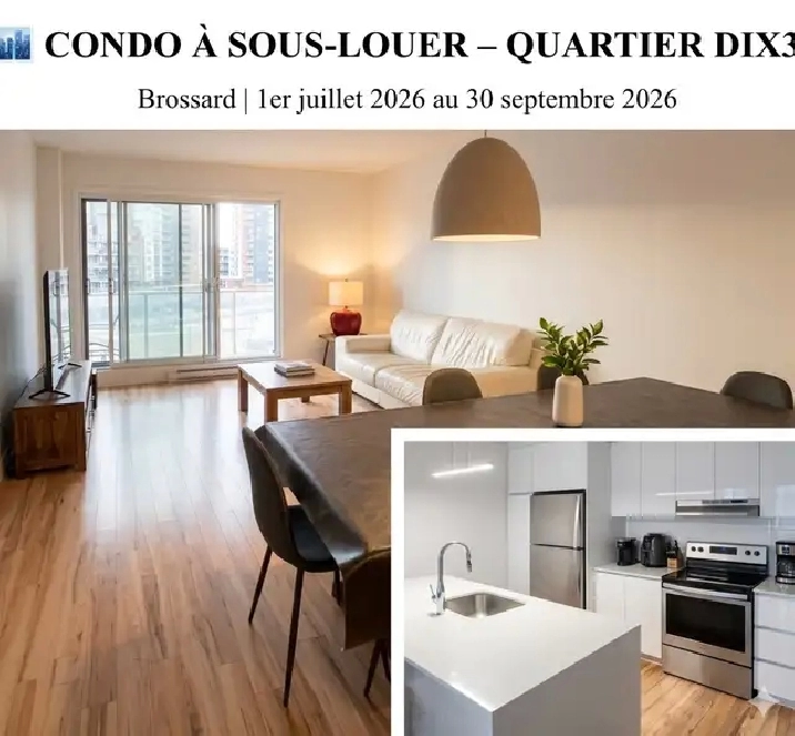 CONDO À LOUER QUARTIER DIX30