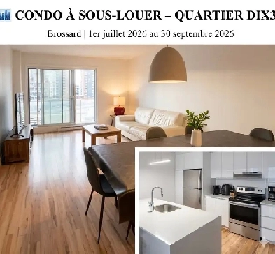 CONDO À LOUER QUARTIER DIX30