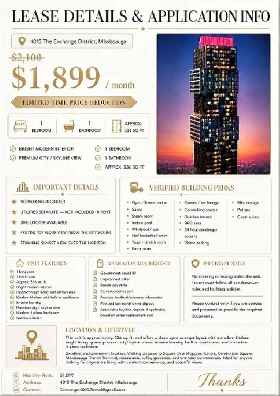 1 Bedroom Condo Apartment Mississauga