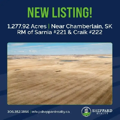 8 Quarters of Grain Land Near Chamberlain, SK