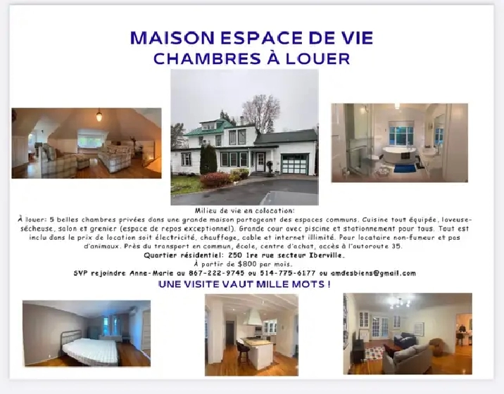 Chambres privées à louer