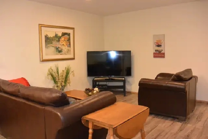 Furnished 2-bedroom, 1-bathroom suite for rent in Drayton Valley