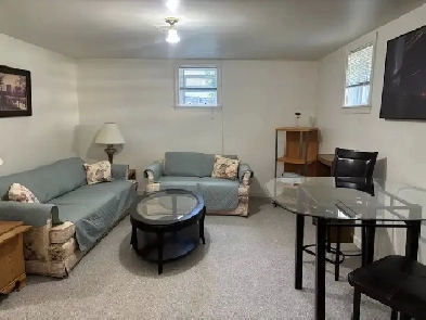 Large, Bright, Fully Furnished 1 Bedroom Basement Suite!