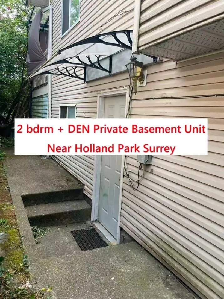 【2 BDRM   DEN PRIVATE BASEMENT UNIT CLOSE TO HOLLAND PARK】