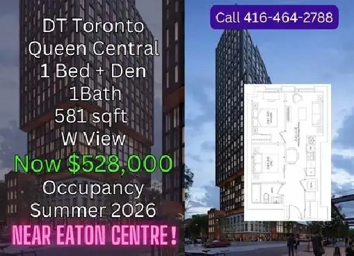 RARE DEAL! Queen Central Condo | 1 1 Bed 581sqft | Heart of Down