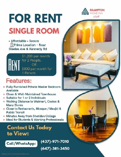 MASTER BEDROOM FOR RENT!!