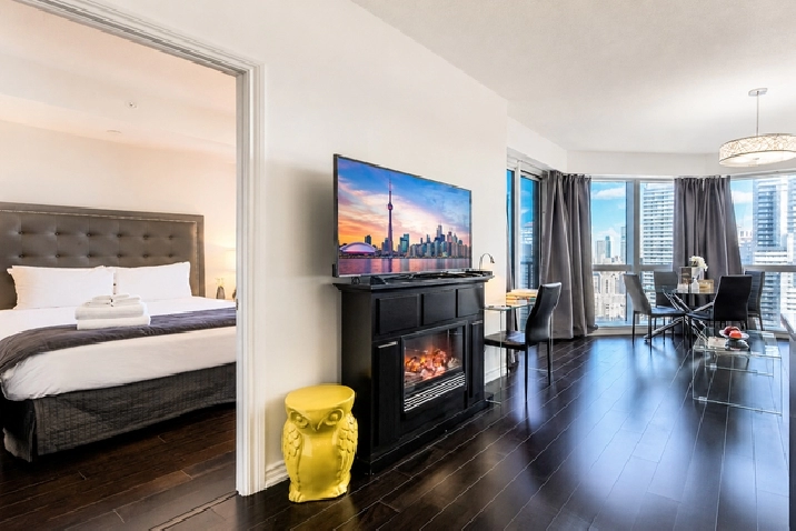 Luxury 2BR Furnished Downtown Toronto Condo Near SickKids & TGH