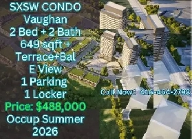 Assignment Sale | 2Bed 2Bath | $488K | Vaughan