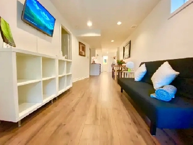 Furnished 1 bdrm basement in Etobicoke Queens Plate Dr & Hwy 27
