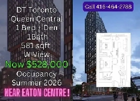 RARE DEAL! Queen Central Condo | 1 1 Bed 581sqft | Heart of Down