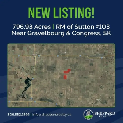 5 Quarters Grain Land | RM of Sutton #103 | Near Gravelbourg, SK