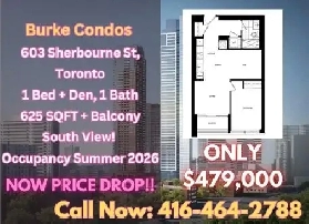 Burke Condos Assignment | 1 Den | ONLY $499K