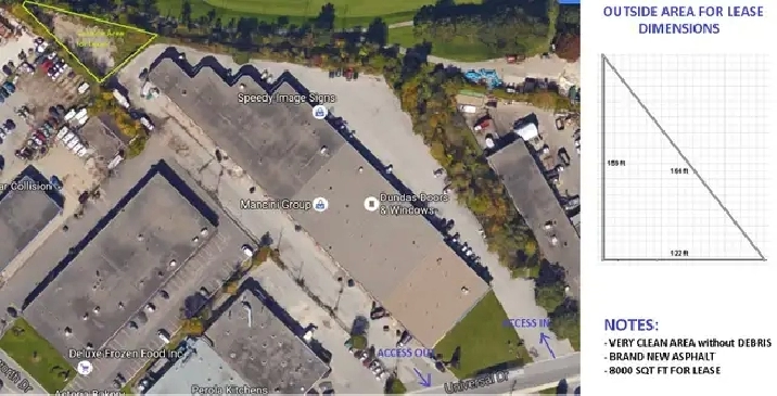 LARGE 8000 SQFT OUSTSIDE PARKING LOT AVAILABLE FOR RENT (DIXIE/D
