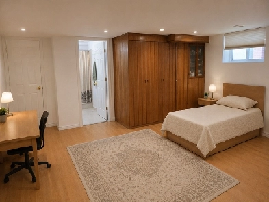 Large Room with Private Bathroom in basement for Rent North York