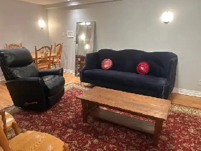 Furnished Basement Available on June 1st.