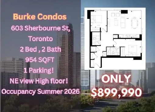 Downtown Toronto Assignment | 2Bed Parking