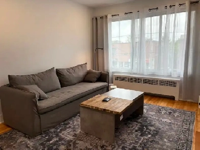 3 1/2 meublé à louer – Ahuntsic / rue Fleury – près de la Promen