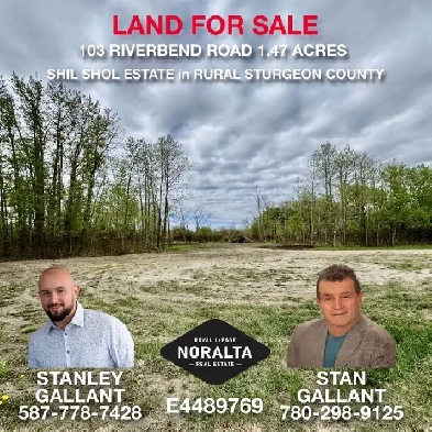 1.47 Ac treed land for sale. Shil Shol - Rural Sturgeon County.