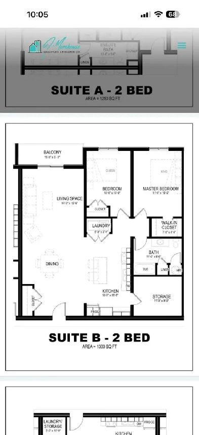 large spacious 2 bedroom apartment