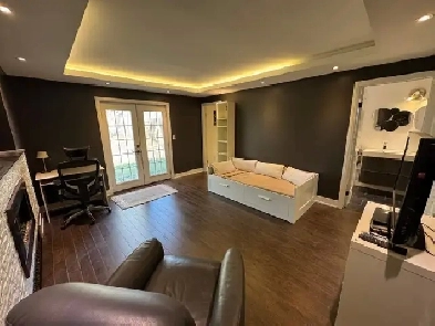 Walk out  furnished full kitchen bachelor
