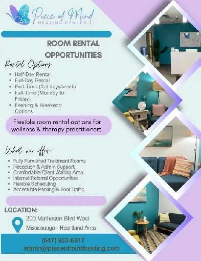 Room/office Rental for Wellness Practioners