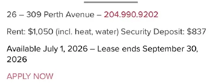 Sublet 1 bedroom apartment - Available July 1, 2026