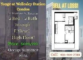 Downtown Toronto 2 Bed Condo Under $700K! | Steps to Subway