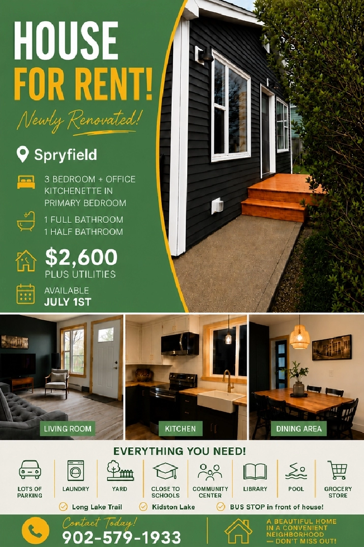 3 Bedroom House for Rent!