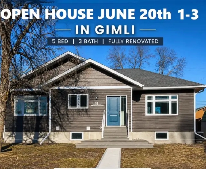 FULLY RENOVATED 5 BDRM 3 BATH FINISHED BASEMENT IN GIMLI