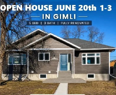 FULLY RENOVATED 5 BDRM 3 BATH FINISHED BASEMENT IN GIMLI